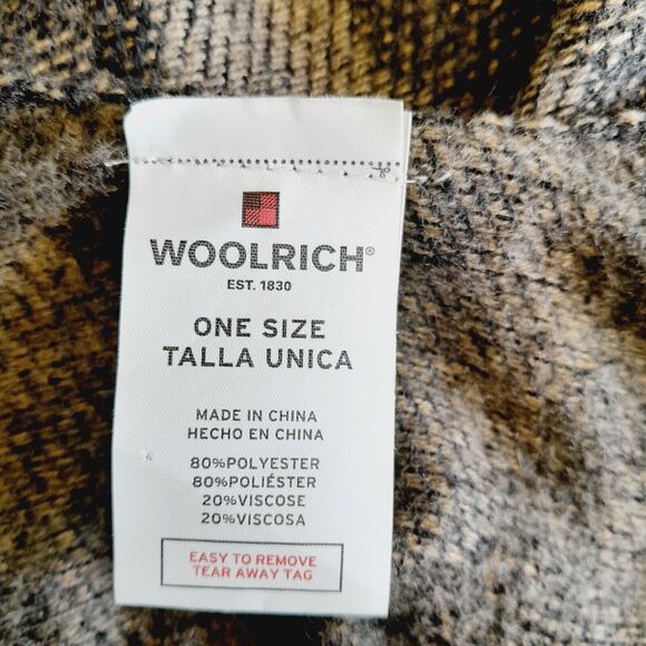 WOOLRICH Leopard print Fringe Lagenlook Poncho Shawl Wrap sz OS - Picture 5 of 6